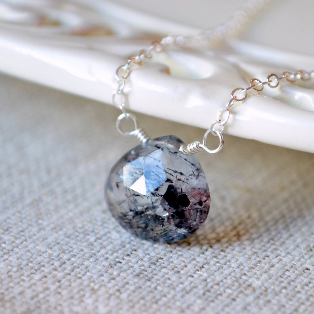 Moss Amethyst Choker Necklace in Sterling Silver